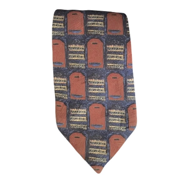 Ermenegildo Zegna Folded Shirt 100% Silk Tie - Picture 1 of 2